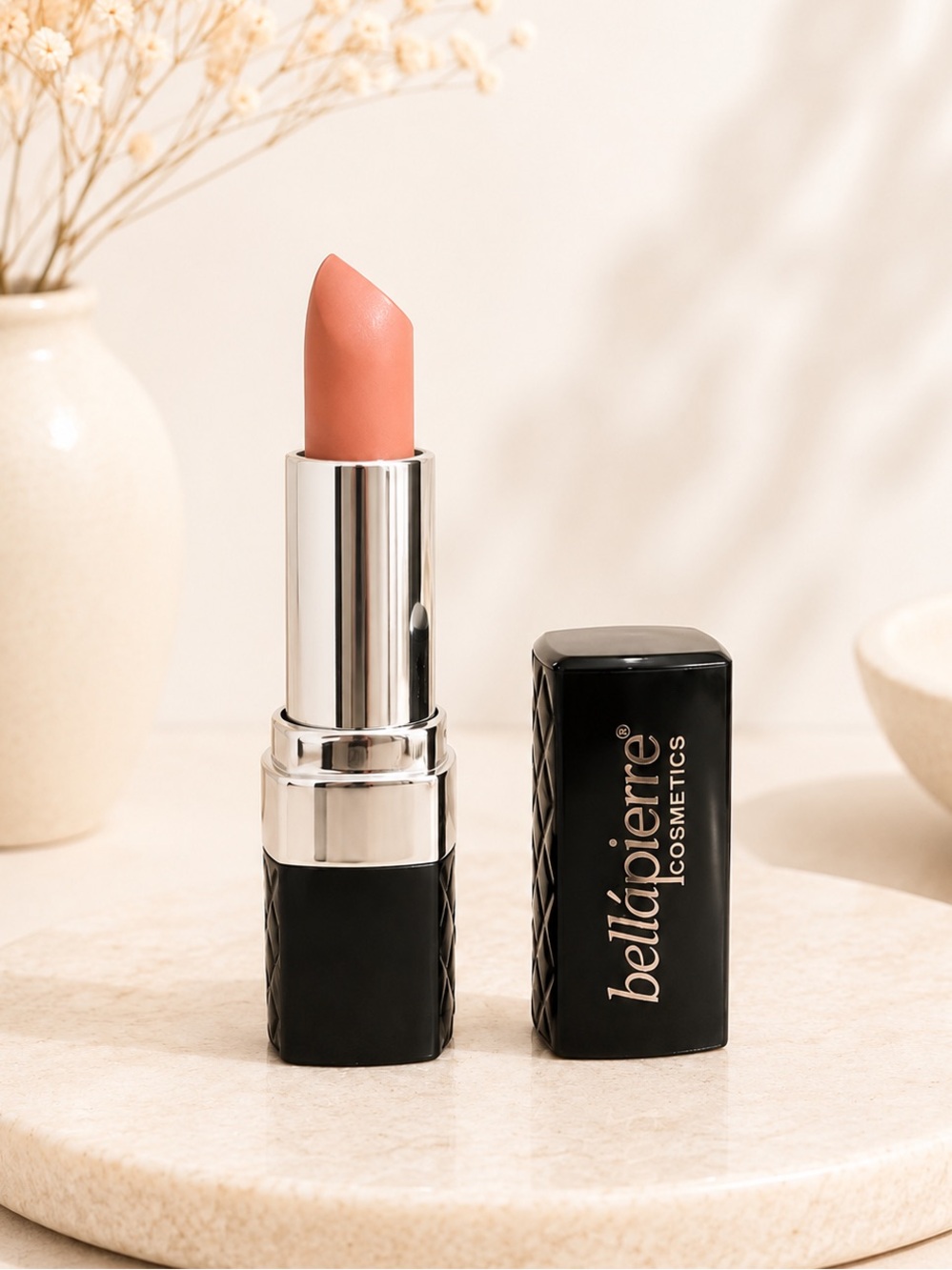 Bellapierre Nude Peach Lipstick - Smooth Cream Finish - Incognito